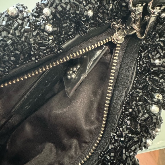 STAUD Beaded Bean Cosmic Wave Convertible Clutch Black NWT - Picture 6 of 9